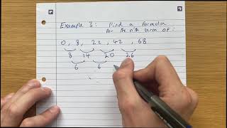 Find the nth term in a Quadratic Sequence [upl. by Gow]