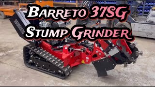 The Best Walk Behind Stump Grinder  The Barreto 37SG [upl. by Elcin933]