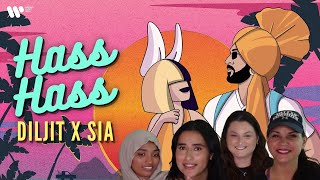 Americans react to Hass Hass Official Video Diljit X Sia [upl. by Cibis301]