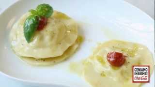 Ravioloni alle seppie e bufala [upl. by Adleme]