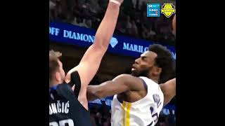 WIGGINS JUST POSTERIZED LUKA The slam heard round the league 😤 nba lukadoncic andrewwiggins [upl. by Ocirederf]