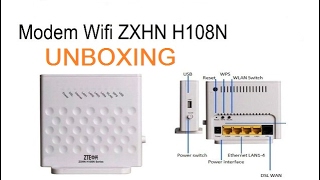 ZTE ZXHN H108N V25 UNBOXING ROUTERWIFI [upl. by Eniluap]