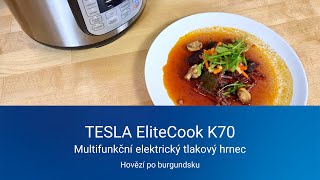 Hovězí po burgundsku  TESLA EliteCook K70  multifunkční elektrický tlakový hrnec [upl. by Satterfield27]