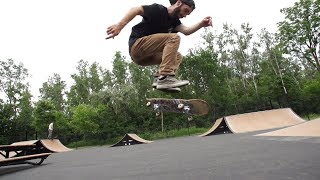 Fakie inward heelflip skateology [upl. by Atiekan]