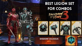 Shadow Colossus New Set Shadow Fight 3  New Legion Set SF3  The Best Legion Set For Combos [upl. by Aissert]