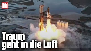 Hier explodiert Elon Musks SuperRakete [upl. by Nirre654]