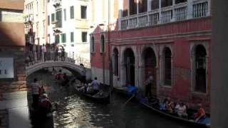 Venetian Gondolas Gliding By My Venice Apartment Rental [upl. by Porte]