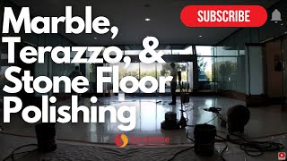 Marble Terrazzo amp Stone Floor Polishing by Sureshine  Full Job [upl. by Oilejor]