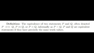 Equivalent Statements with Example Double Negation [upl. by Yarb]