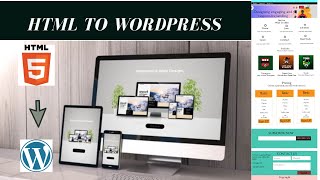 html to WordPress conversion step by step tutorial for beginners in Hindi [upl. by Grove]