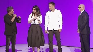 Ricky Martin Laura Pausini y Alejandro Sanz hablaron de La Banda en Upfront 2015 [upl. by Amanda]