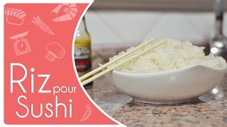 préparer le Riz à Sushi  تحضير أرز السوشي  Sushi HOME [upl. by Ahseinet]