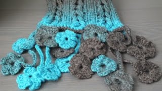 rand haken met bloemen  crochet flower border [upl. by Elledoj]