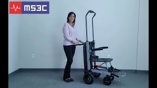 MS3C330ATB AllTerrain Battery Operated Stair Evacuation Chair with Stair Demo [upl. by Ettenel340]