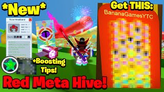 New BEST Red Hive Meta Guide How To Make MORE Honey With Red Hive BUFF Bee Swarm Sim [upl. by Philbert]