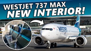 I Flew in WestJets NEW INTERIOR 737 MAX [upl. by Amek420]