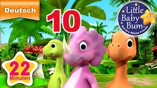 Zehn Dinosaurier  Und noch viele weitere Kinderlieder  von LittleBabyBum [upl. by Spurgeon114]