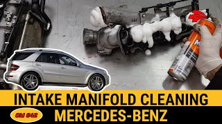 OM642 How to Clean Intake Manifold ML350 cdi W164 E320 ML320 S350 C320 Mercedes Benz Vito GL350 G350 [upl. by Ahsener427]