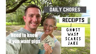 🐖 PIG cost 💰 for amateur HOMESTEADERS DAILY CHORES￼🐓🐖💧 Jakes biggest FEAR 🐞 🙏 SUBSCRIBE [upl. by Albina]