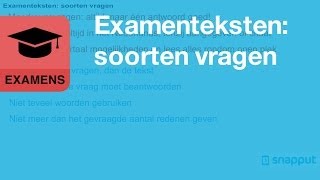 Examenteksten soorten vragen [upl. by Penland]