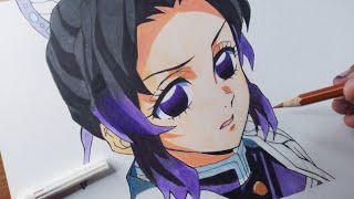 Kocho Shinobu 🦋 Drawing tutorial ✨ kimetsunoyaiba drawingtutorial otakurasm [upl. by Dennison]