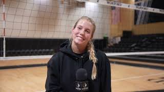 Taylor Pecht Recaps Volleyballs Sweep of The Citadel [upl. by Carmine]