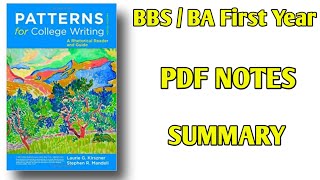 BBS  BA First year summary PDF Notes Download Now [upl. by Aizat251]