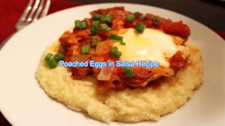 Poached Eggs in Salsa Recipe [upl. by Artair]