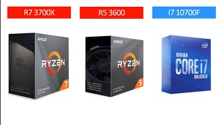 R7 3700X vs R5 3600 vs i7 10700F  RTX 3080  Gaming Comparisons [upl. by Lindbom]