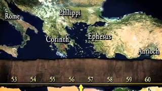 Map Timeline of Pauls Missionary Journeys YouTube [upl. by Marsh]