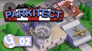 🎡 Chanute Airfield  Lets Play Parkitect Ep 02 [upl. by Yffat]