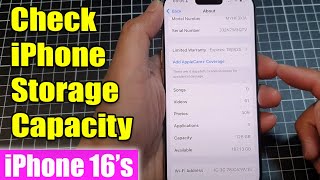 iPhone 1616 Pro Max How to Check iPhone Storage Capacity [upl. by Esinaj]