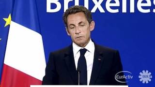 Roma Sarkozy denies using excessive language at EU summit French [upl. by Yelsnit617]