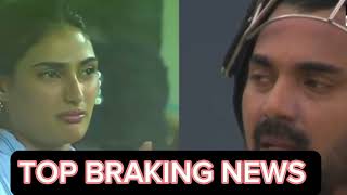 Watch Athiya Shetty when Burger hits KL Rahul on head in IND [upl. by Aihsined]