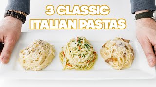 3 EasytoMake Classic Italian Pasta Recipes [upl. by Aisad]