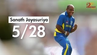 Sanath Jayasuriya Amazing Bowling Figure 528 Against Australia  Aiwa Cup 1999 at Galle [upl. by Harty]