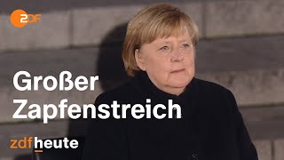 Ende einer Ära  Großer Zapfenstreich für Angela Merkel  ZDFSpezial [upl. by Wobniar329]