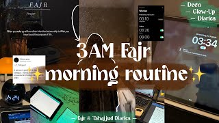 3AM PRODUCTIVE ✨FAJR✨ MORNING ROUTINE AS A MUSLIM ✨ How I wake up everyday at 310 am [upl. by Therron]