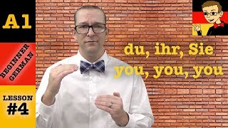 Du vs Ihr vs Sie  Beginner German with Herr Antrim Lesson 4 [upl. by Avis773]