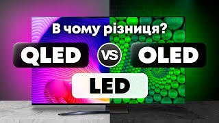 LED OLED QLED  Що обрати Порівняння телевізорів з різними типами матриць [upl. by Aerdnat526]