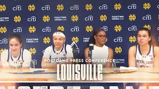 Postgame Press Conference vs Louisville 30324  Notre Dame Womens Basketball [upl. by Casimire610]