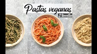 3 RECETAS DE PASTAS VEGANAS  Sencillas  Delis  saludables  🍝Keisha [upl. by Ursa]