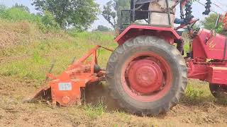 New Rotavator 55 feet Sonalika with Mahindra Tu275 39hp tractor khet jutayi farming tractor mahin [upl. by Neillij56]