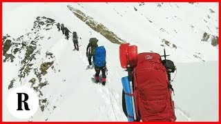 Himalaya le ultime immagini degli otto alpinisti travolti da una valanga il video ritrovato [upl. by Ael435]