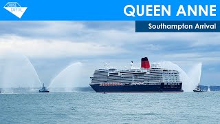 Queen Anne makes Maiden Arrival in Southampton 30042024 [upl. by Yerhpmuh]