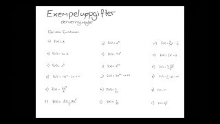 Matematik 3 DERIVERINGSREGLERNA  Sammanfattning samt många exempeluppgifter [upl. by Ntisuj]