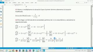 Calculando la fórmula de la duración duración modificada y convexidad de un bono [upl. by Dnob]