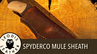 Leather Pouch Sheath for a Spyderco Mule [upl. by Boardman]