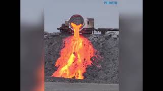 Amazing Sight and Sound of Pouring Molten Steel Slag Out [upl. by Adam]