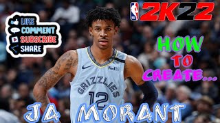 NEW NBA 2K22 Ja Morant face creation Tutorial EVER [upl. by Idzik543]